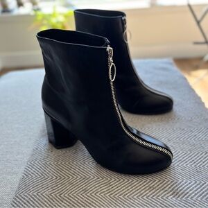 Las Papas Leather Black Ankle Boots – Size 37
